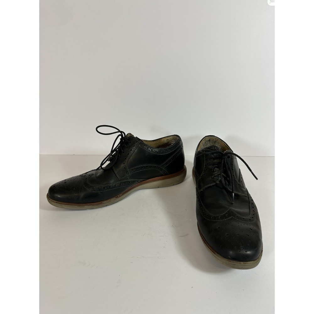 Florsheim Comfortech Men's 9M Black Wingtip Dress Casual Shoes 14277001 Flexsole